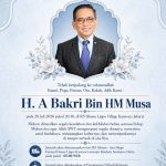Innalillahi wa Inna Ilaihi Raji'un, Anggota DPR RI Fraksi PAN Dapil Jambi H. A Bakri Bin HM Musa Wafat