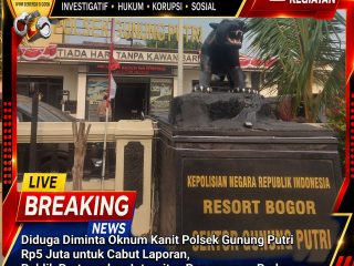 Diduga Diminta Uang Oleh Oknum Kanit Polsek Gunung Putri Rp5 Juta untuk Cabut Laporan, Publik Pertanyakan Integritas Penanganan Perkara.
