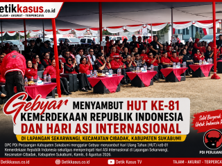 Gebyar HUT ke-81 RI dan Hari ASI Internasional, DPC PDI Perjuangan Kabupaten Sukabumi Hadirkan Tokoh Nasional dan Artis Kader