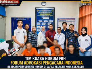 Tim Kuasa Hukum FBH Forum Advokasi Pengacara Indonesia Berikan Penyuluhan Hukum di Lapas Kelas IIB Kota Sukabumi