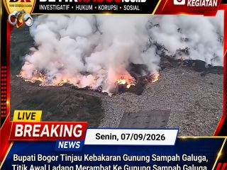 Bupati Bogor Tijau Kebakaran Gunung Sampah Galuga, Titik Awal Ladang Merambat Ke Gunung Sampah Galuga.